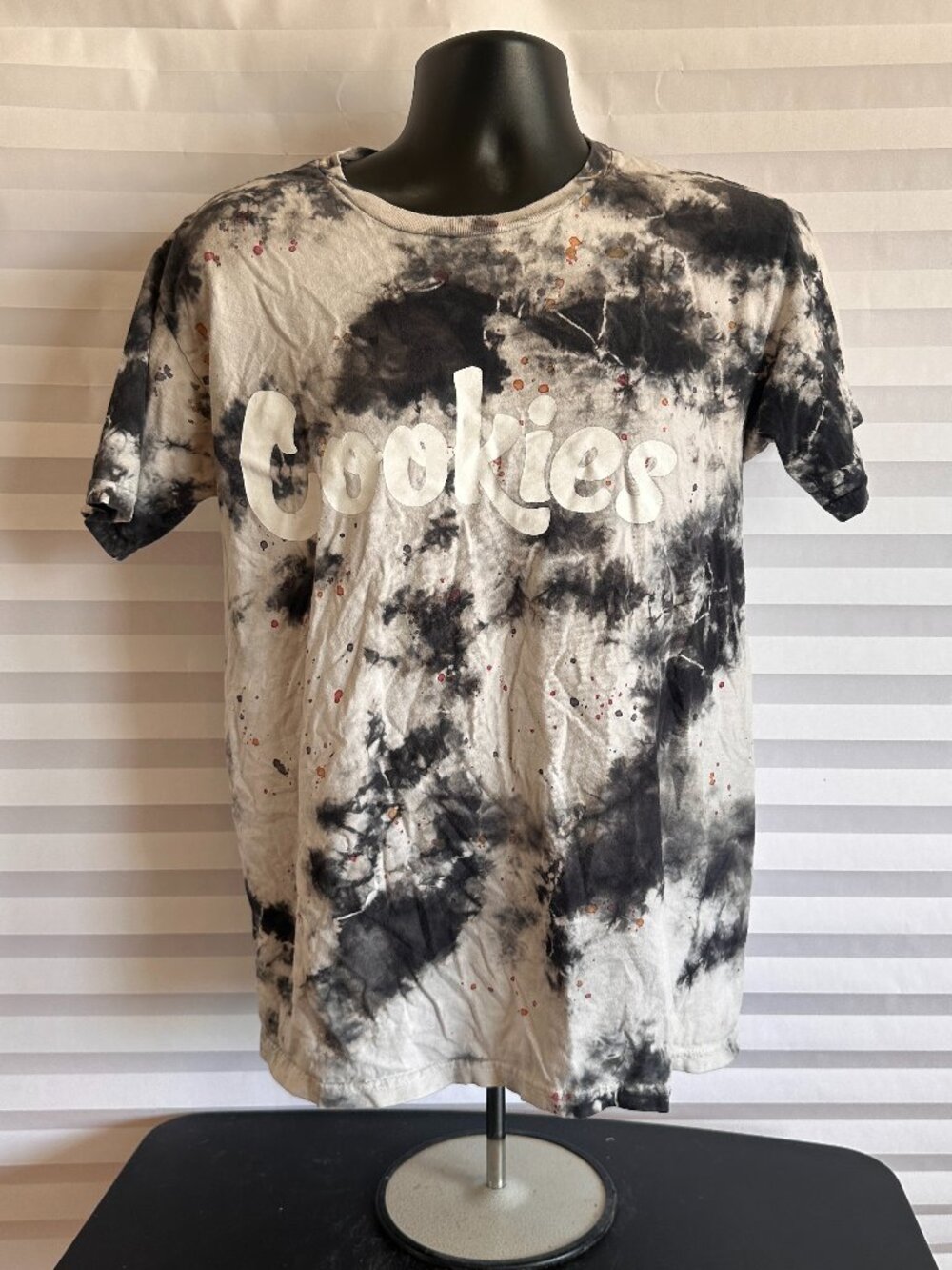 Cookies Mens Tie Dye Short Sleeve T-Shirt Size M SF Streetwear Graphic Tee